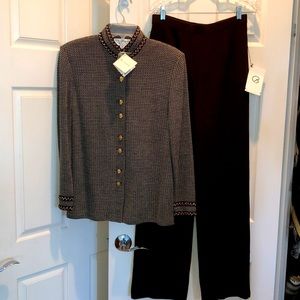 St.John Knit Vintage Brown 2 Piece